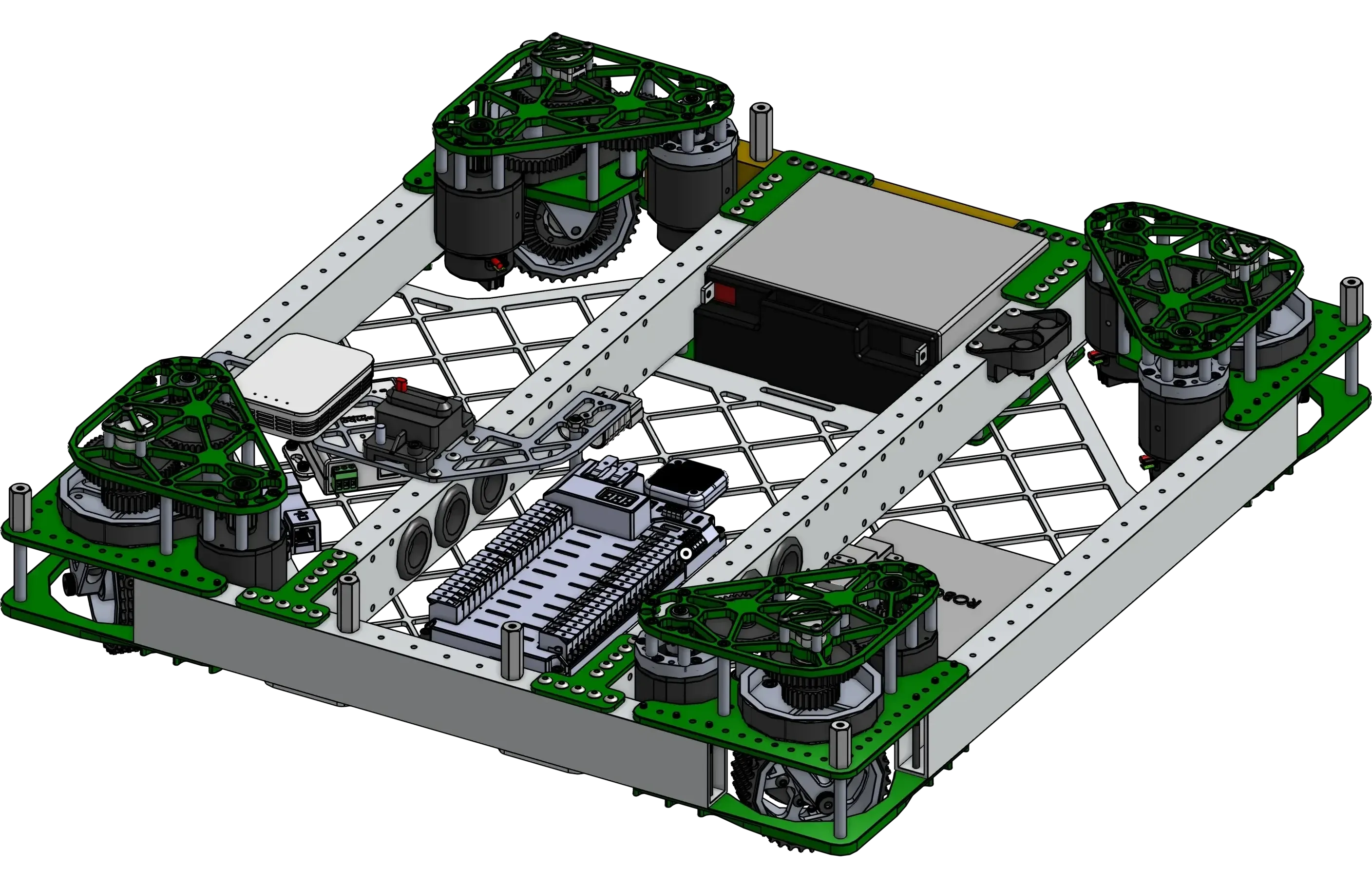 2910 Charged Up drivebase CAD render