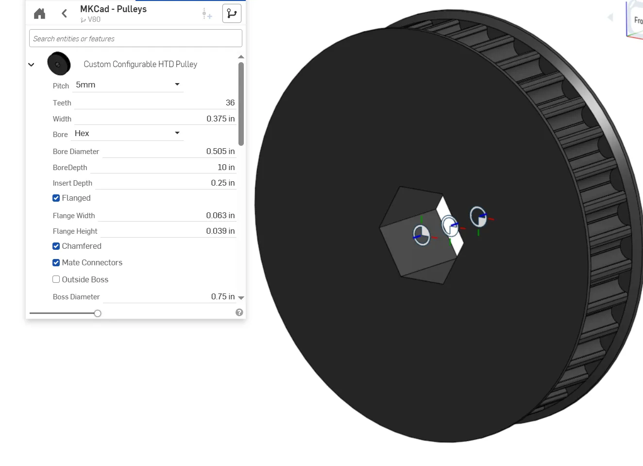 Configurable HTD Pulley