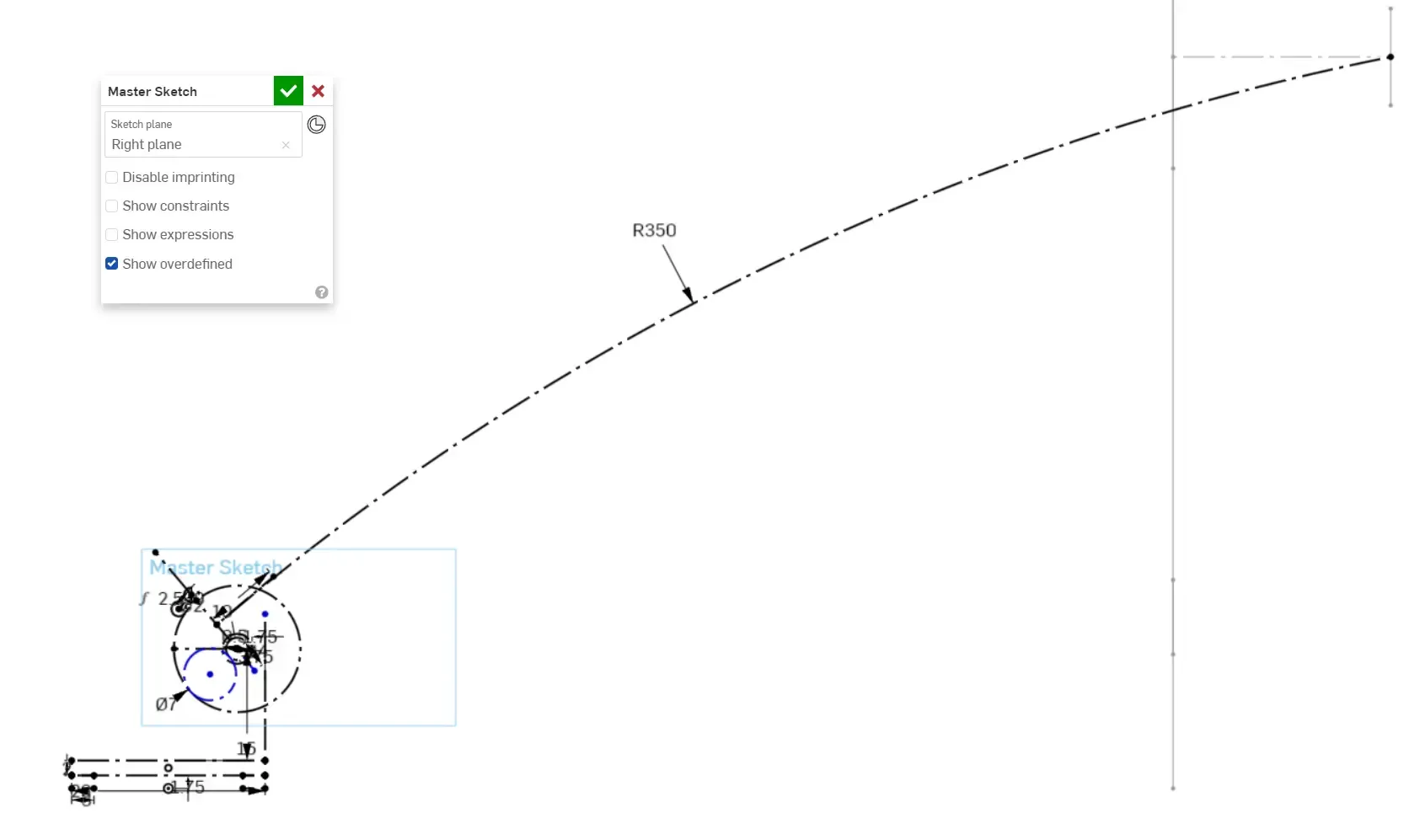Sketched Shooter Ball Trajectory