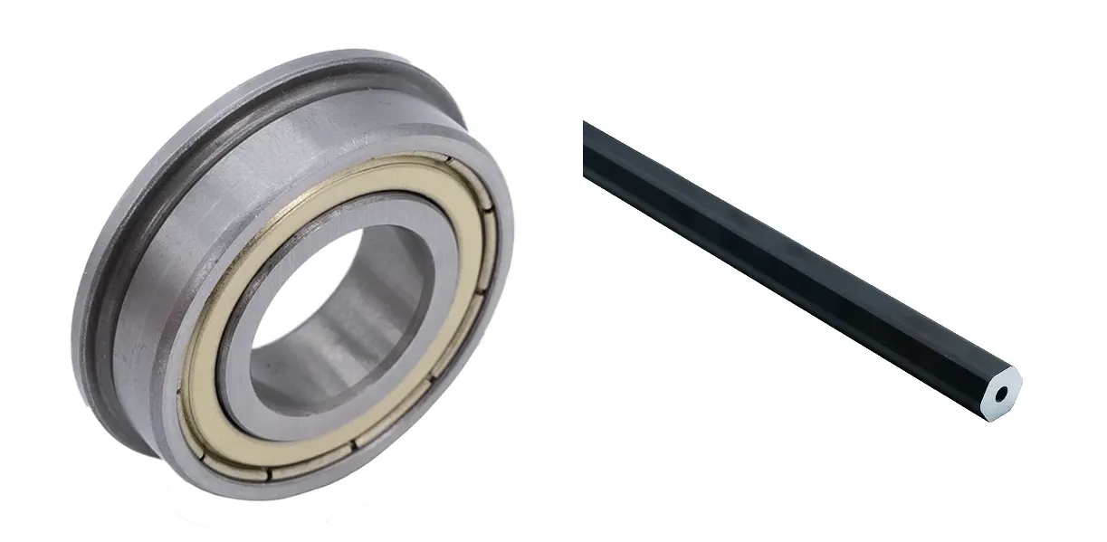 Bearing and shaft